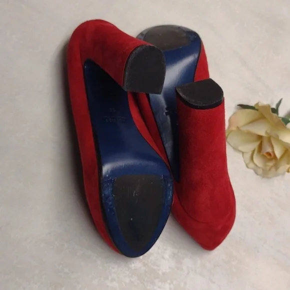 Latitude Femme made in Italy shoes women size 39 ( 8 ) Red color - Picture 7 of 10